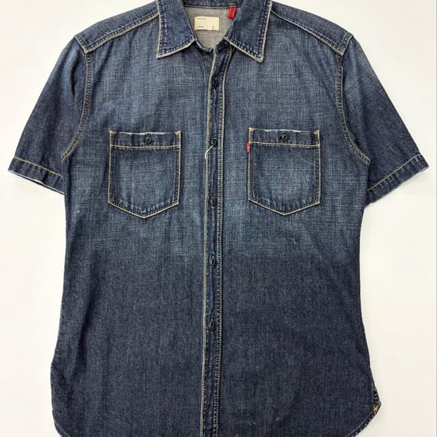 Levis 리바이스 데님 반팔 셔츠 