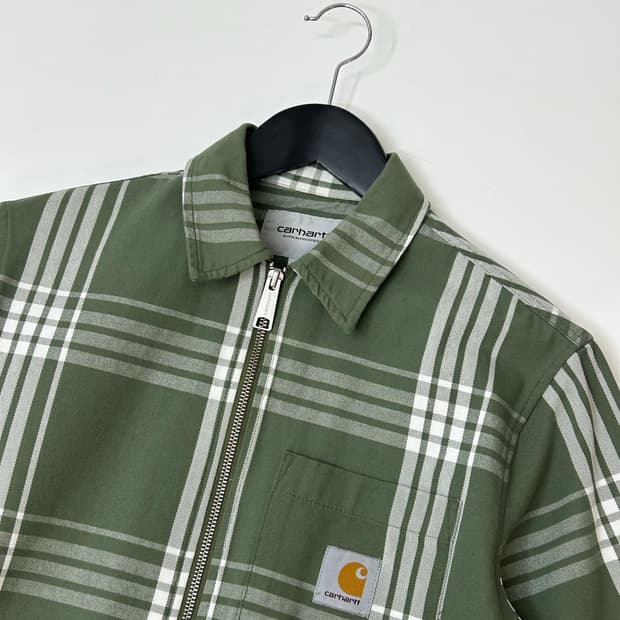 Carhartt 칼하트 윕 그린체크 셔츠 자켓 