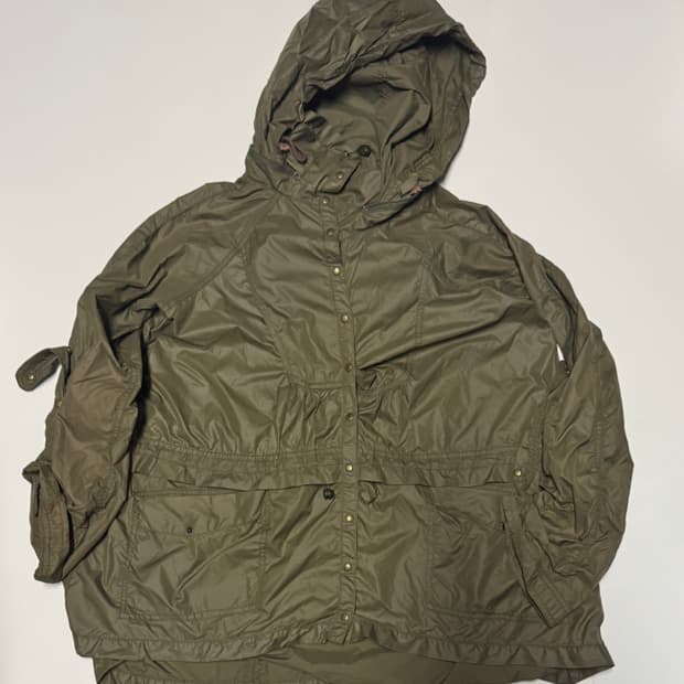 여성 일본빈티지 버튼 후드 야상 자켓 S 카키