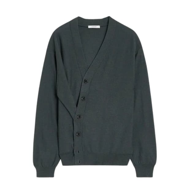 르메르 울 릴렉스드 트위스트 가디건 카본  (S)