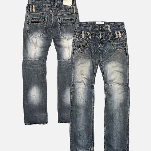 double weist fade jean