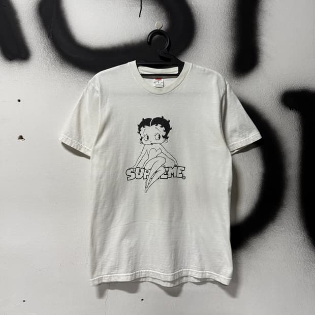 SS16 슈프림 x 베티붑 빅 프린팅 반팔 티셔츠