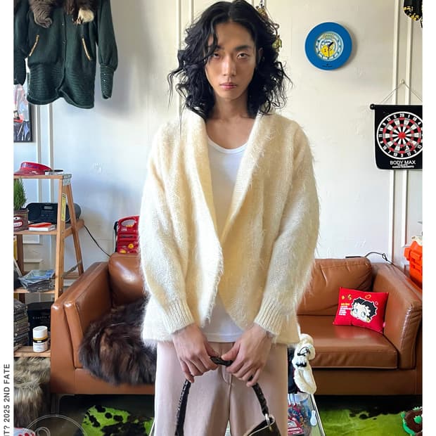 1970s Pierre Cardin Mohair Robe Cardigan