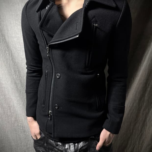 ATTACHMENT Asymmetric Wool Coat 