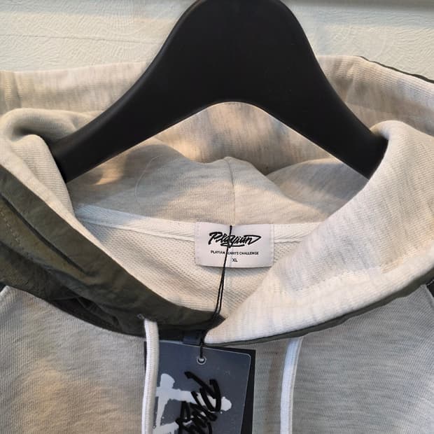 플레이안 컬러블럭 라그란후디 XL 카키