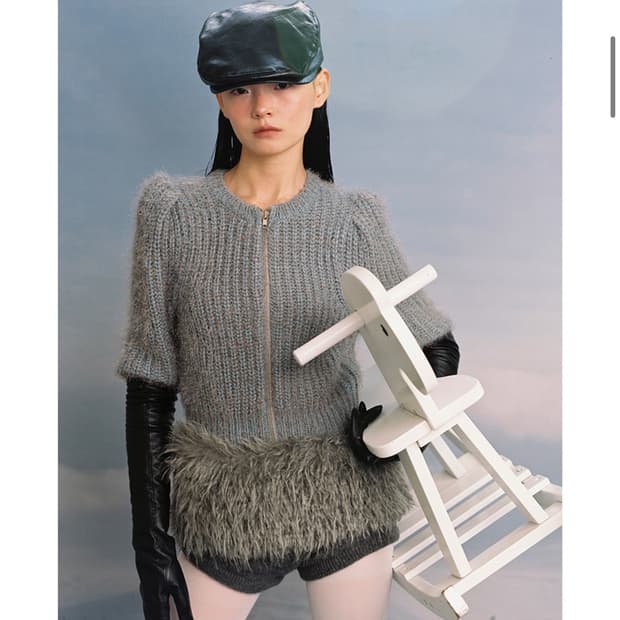 어썸니즈 클래식 헌팅 캡_레더 블랙