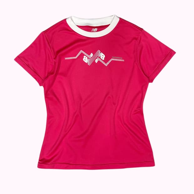 sporty pink logo t-shirt