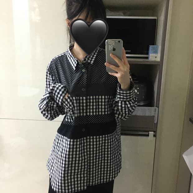 꼼데가르송 dot&check shirts