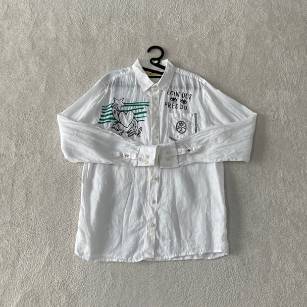 L 까스텔바작 남성 린넨 셔츠 100 골프