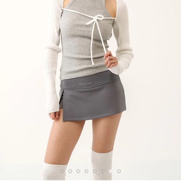 쓰리타임즈 athletic slit skirt