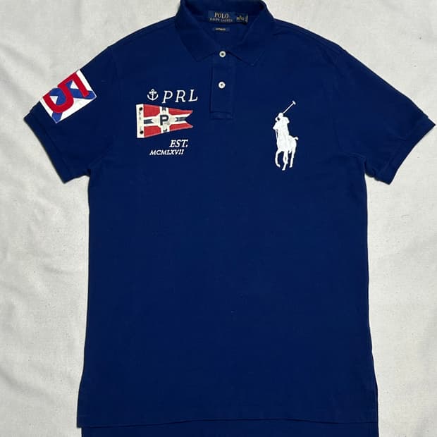 🫶🏻 폴로랄프로렌 커스텀핏 빅포니 블루 카라 반팔티 🫶🏻 