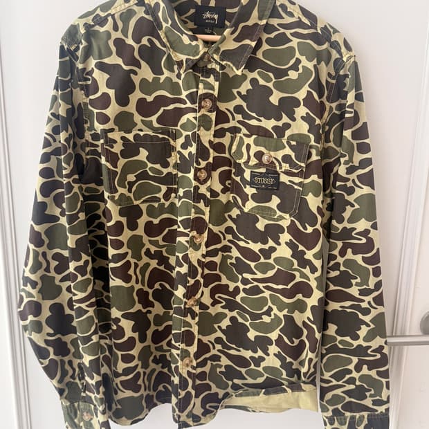 스투시(stussy) 카모 워크셔츠 