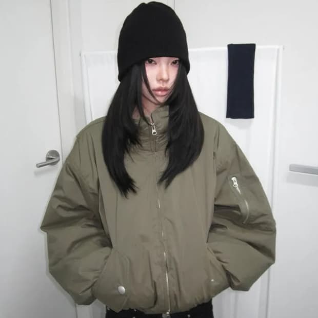 HUNTER TWO-WAY BOMBER JACKET (카키)