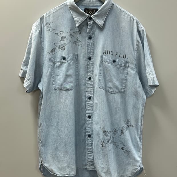 rrl 더블알엘 인디고 샴브레이 셔츠