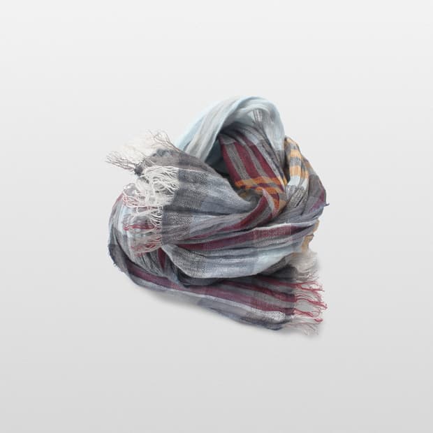 INTERMEZZO Check Linen Scarf (Made In It