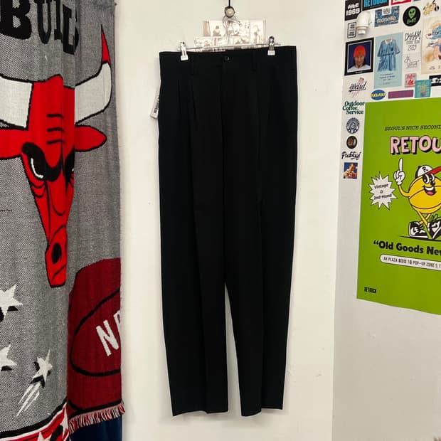 요지아마모토 울 투턱 트라우저 팬츠