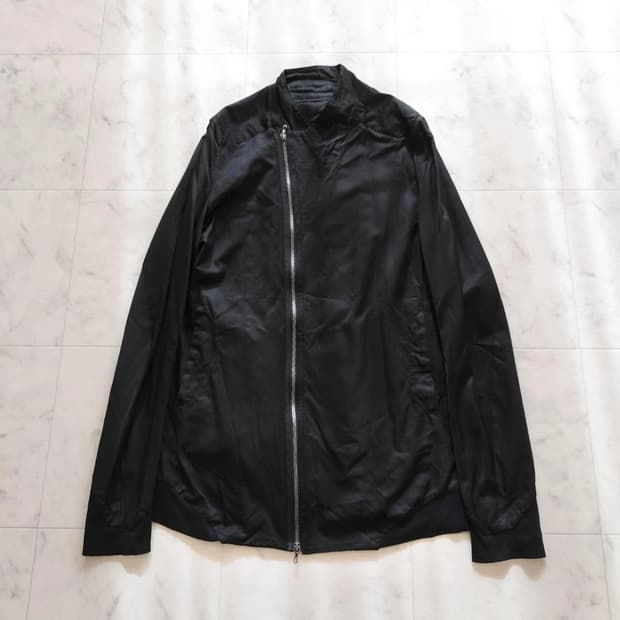 율리우스 매트 새틴 라이더스 집업 블루종