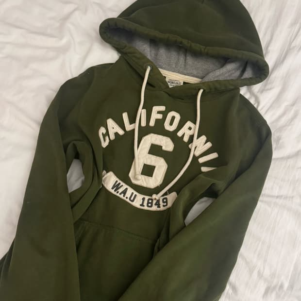 후아유 딥 카키 말차 후드티 M