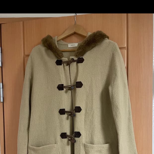 Y2k 일본 빈티지 100%울 떡볶이 더플 코트