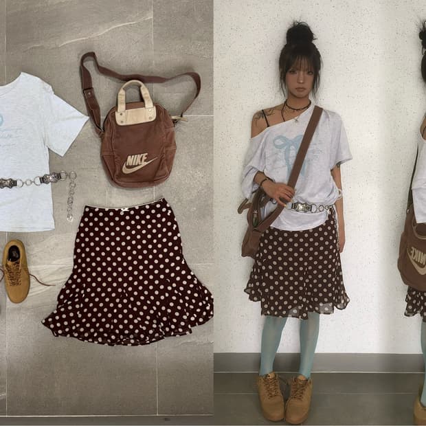 Top,sk,belt,bag