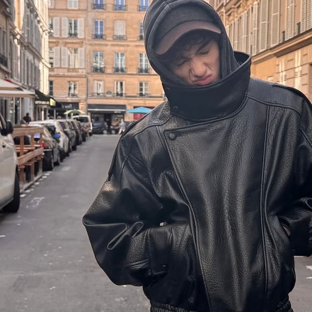 자라 페이크 레더 자켓 생로랑