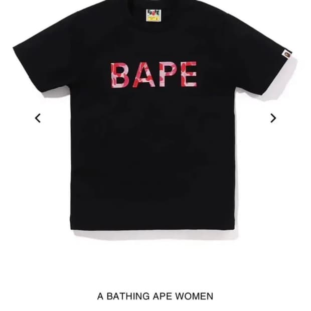Bape 베이프 우먼 ABC 카모 글리터 반팔 티셔츠