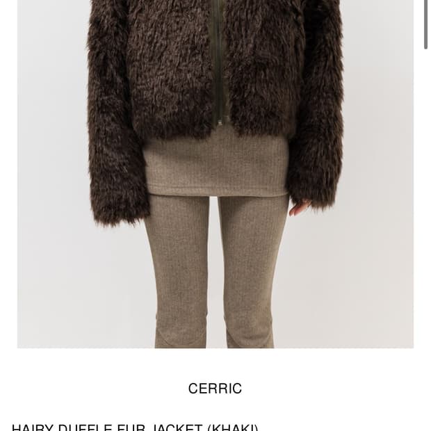 Cerric 세릭 헤어리 더플 퍼자켓