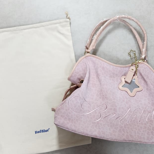 새상품) 배드블루 딤섬백 레오파드 핑크