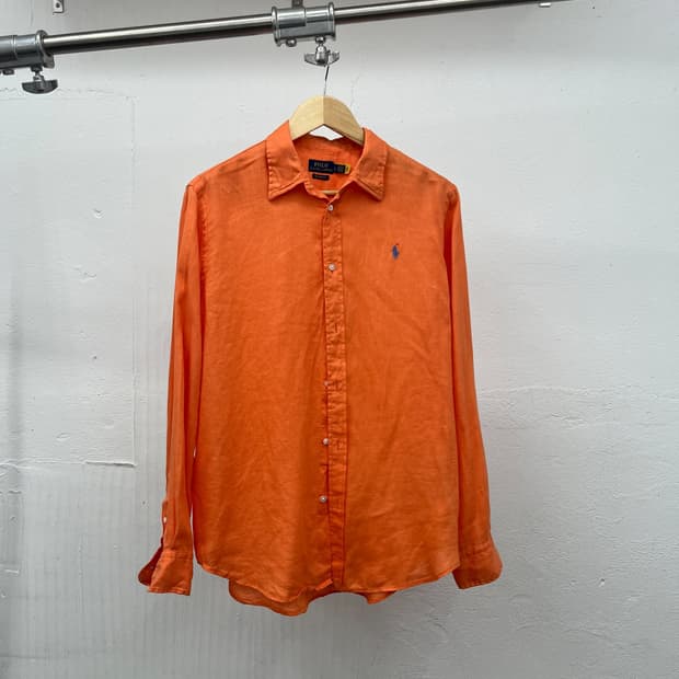 [L] POLO RALPH LAUREN LINEN SHIRT