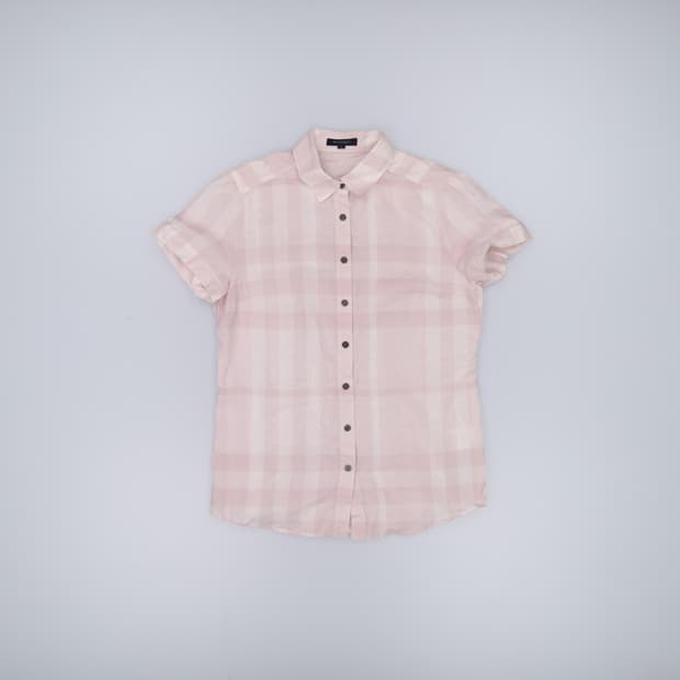 38 버버리 여성 반팔 린넨 셔츠 0323H1