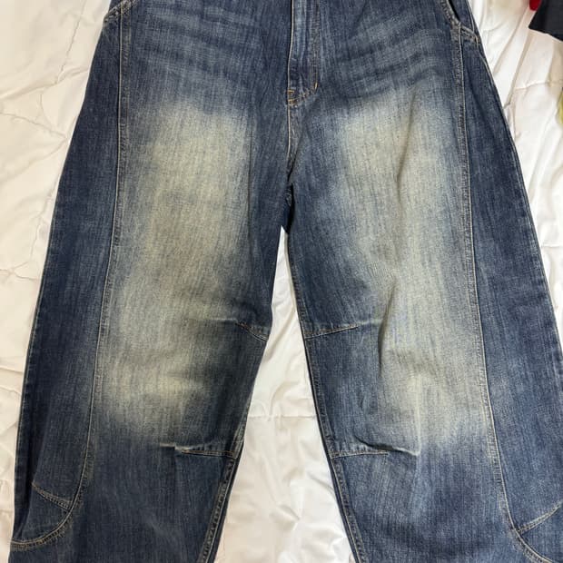 노운 curved denim pants 딥블루 1사이즈