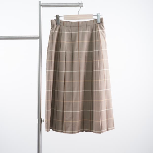 Burberry 노바체크 울 플리츠 스커트