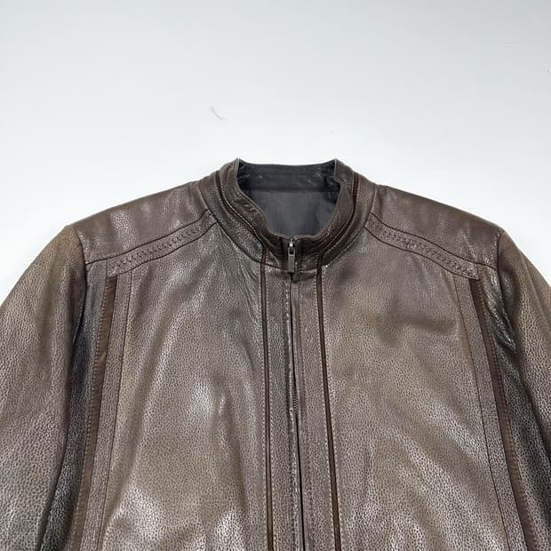 VTG 빈티지 양가죽 브라운 가죽자켓 (XXL)