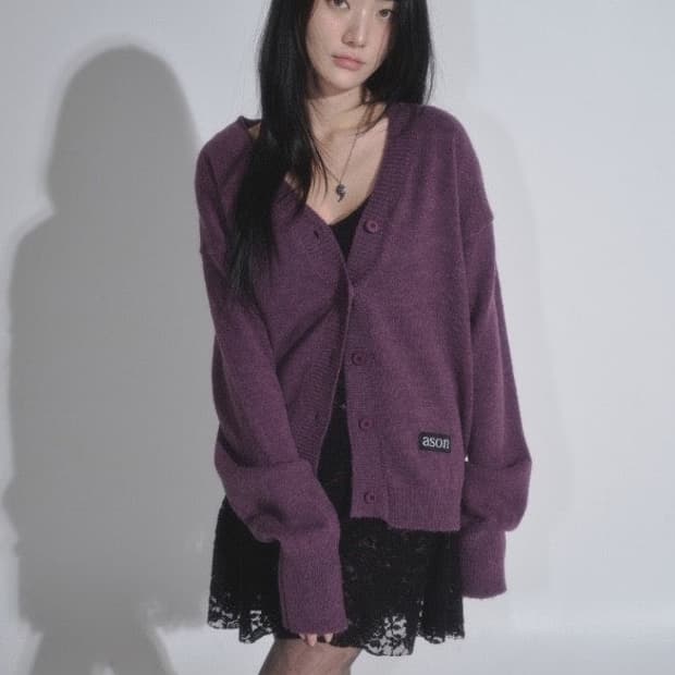 [as”on] HAPPER CARDIGAN / PURPLE