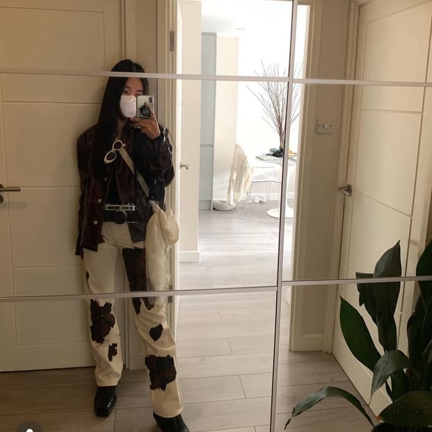 아워레가시 크랙 페인팅 데님