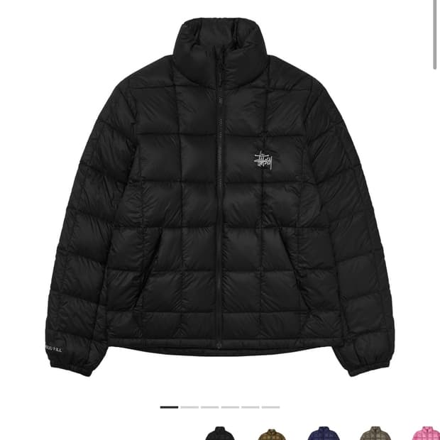 스투시 미드웨이트 퍼퍼 블랙 L 새상품