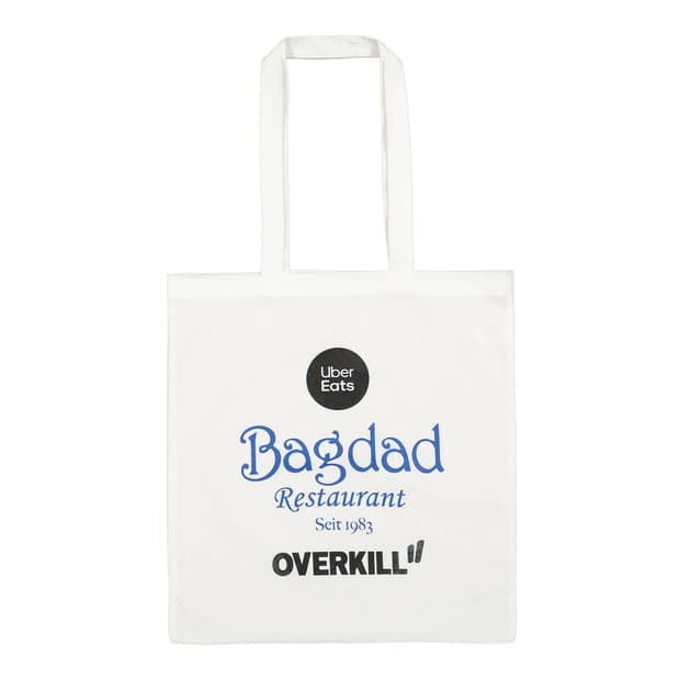 Overkill x Uber Eats x Bagdad 캔버스백