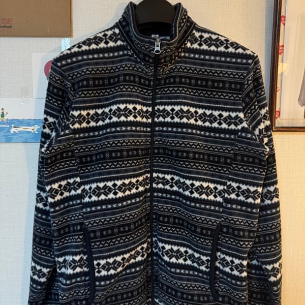 [M]유니클로 노르딕 패턴 후리스 집업 자켓