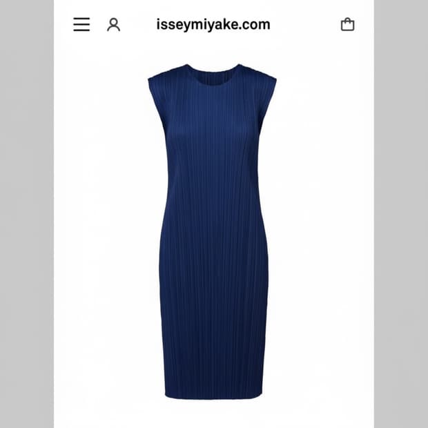 이세이미야케 플리츠 플리즈 슬리브리스 미디 원피스