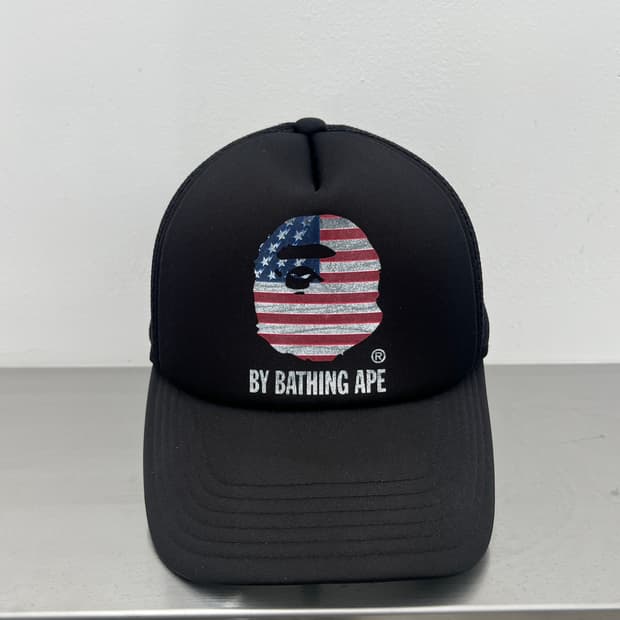 베이프 성조기 빅사루 메쉬캡