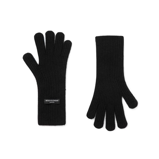 우영미 블랙 캐시미어 장갑