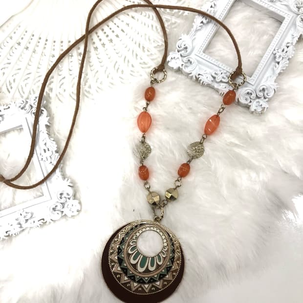 oriental pendant bead necklace 