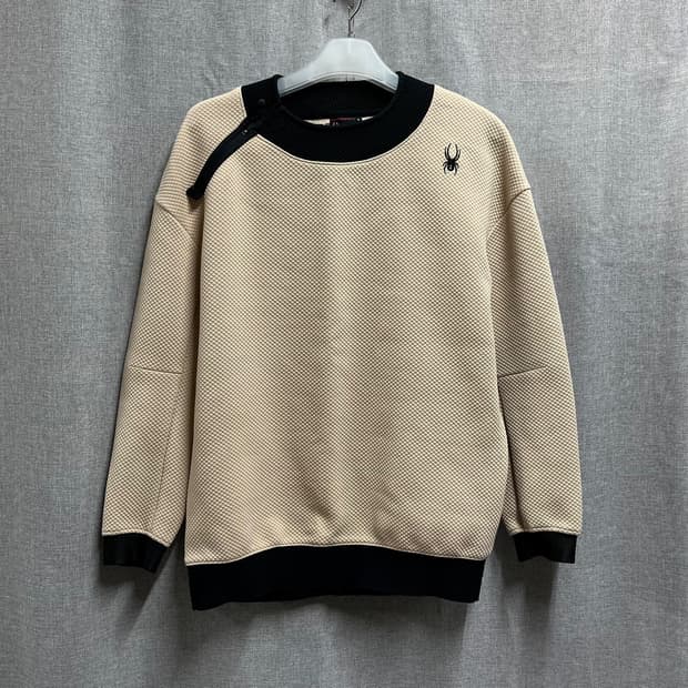 [M오버핏] 스파이더 퀼팅 지퍼 긴팔 맨투맨