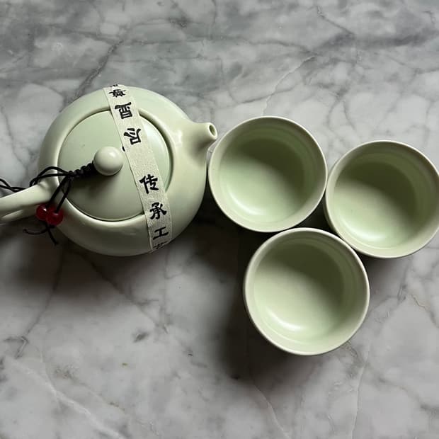 오리엔탈 동양풍 고전 엔틱 빈티지 중국 다기 찻잔 세트 