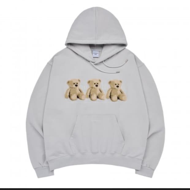 아크메드라비 BEAR HOODIE LIGHT GREY