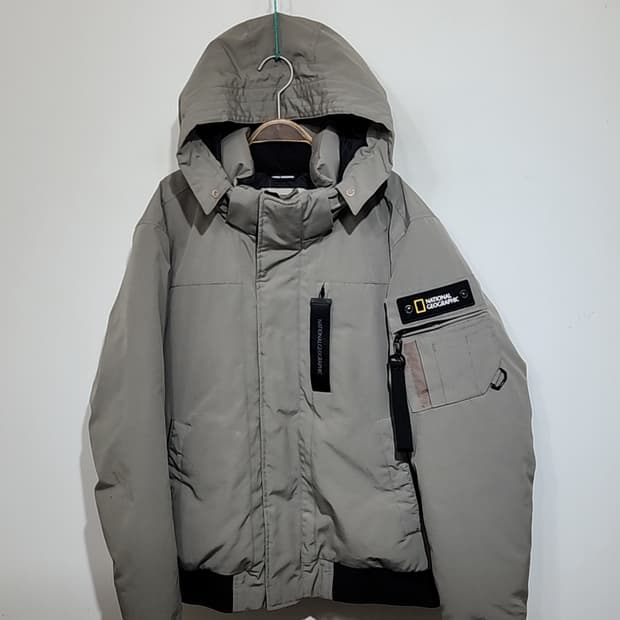 (XXL) 내셔널지오그래픽 와펜 패딩점퍼 후드 빅사이즈 다운자켓 