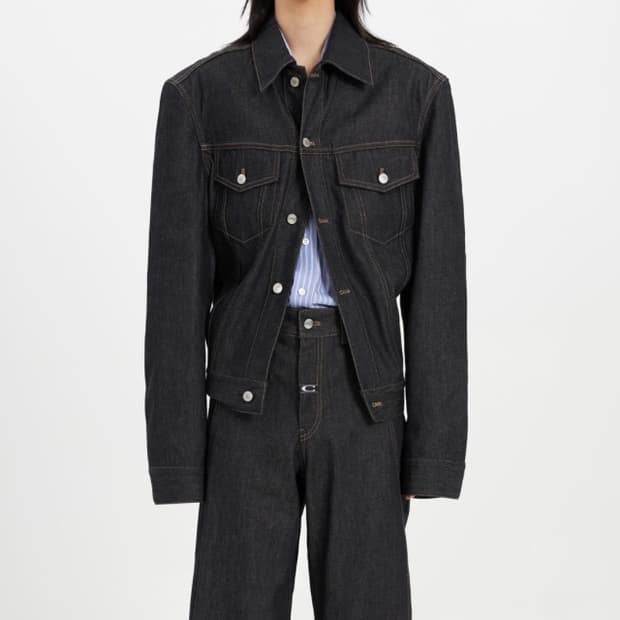 (M) 커미션 숏 데님 자켓