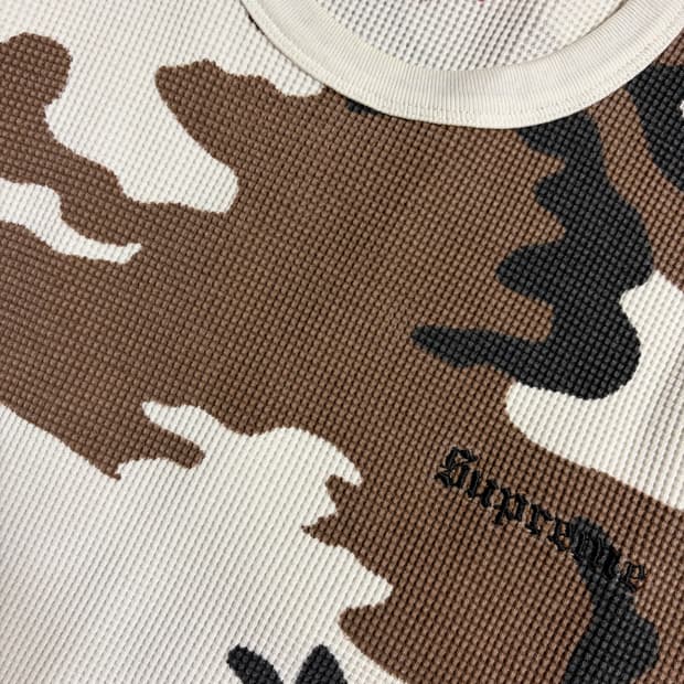 슈프림 와플 카모 롱슬리브