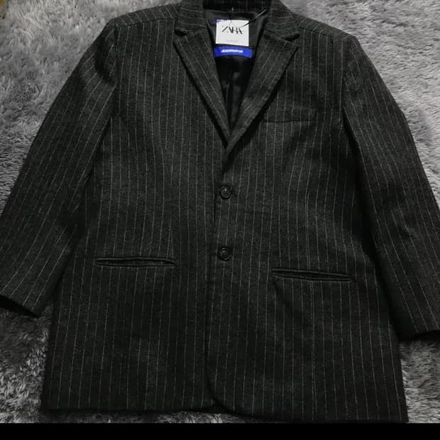 [[L, A급, 공용]@ 자라x아더에러 스트라이프 오버사이즈 블레이져