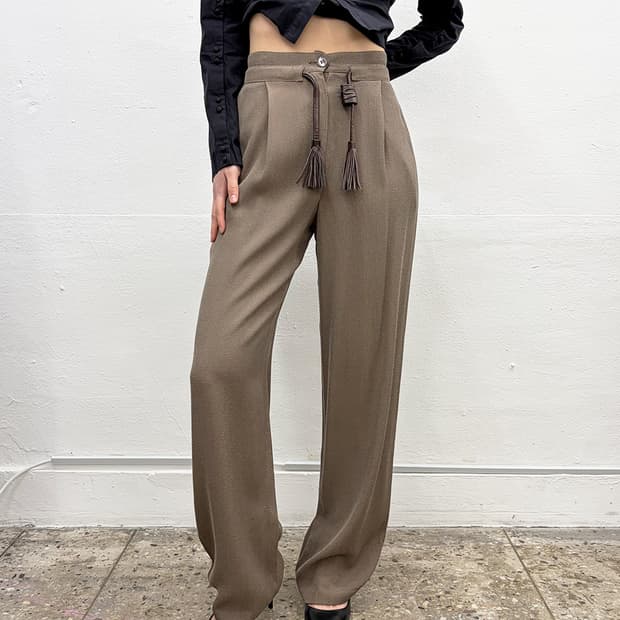 제니 테슬 트리밍 와이드 트라우저